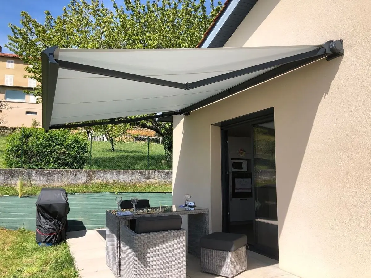 

Aluminum Frame Sun Shade Canopy Cover Awning Motorized Waterproof Fabric with Polyester Sail for Outdoor Patio Full Box Awnings