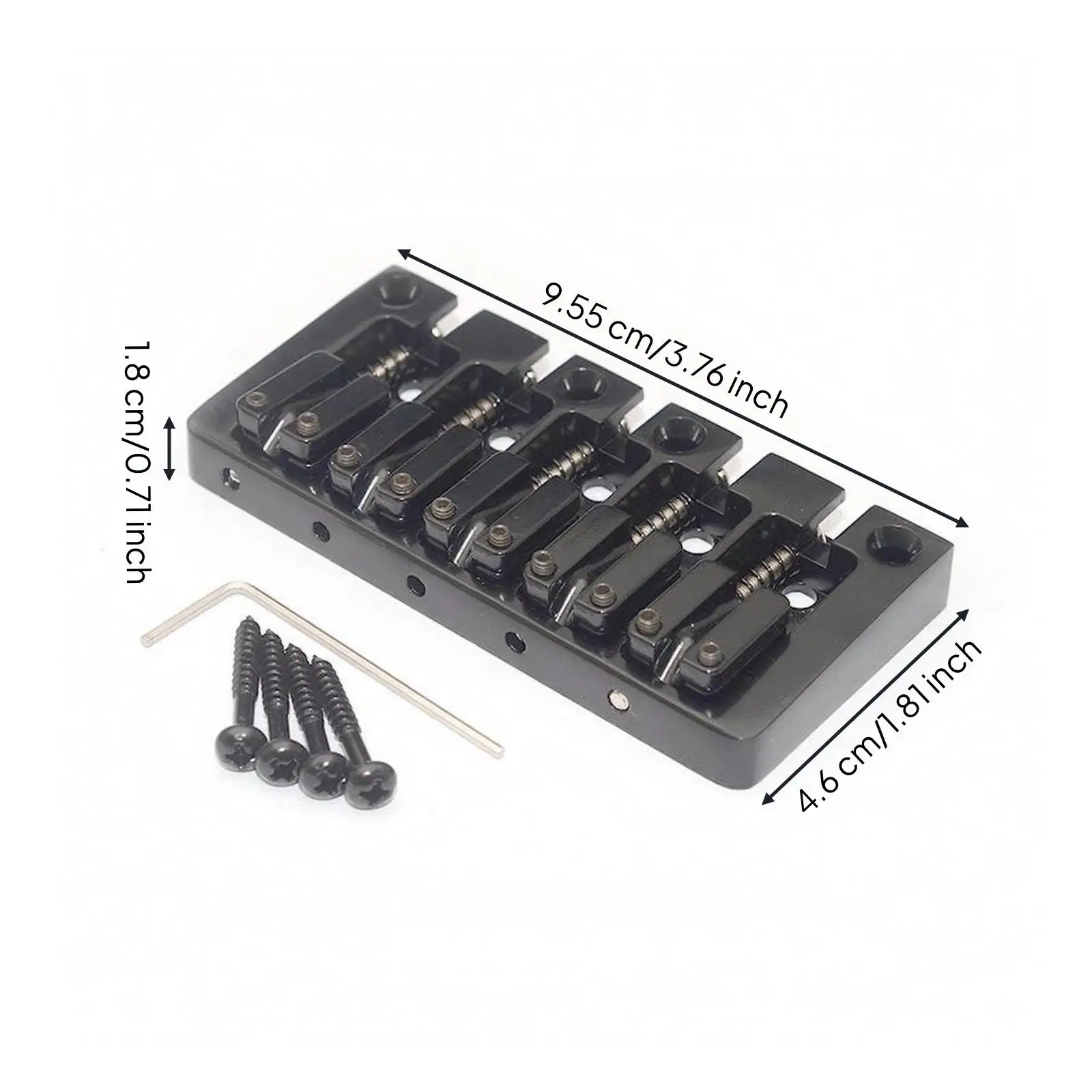 5-Stringed Bass Bridge Adjustable Bass Bridge Recessed Mounting Holes Instrument