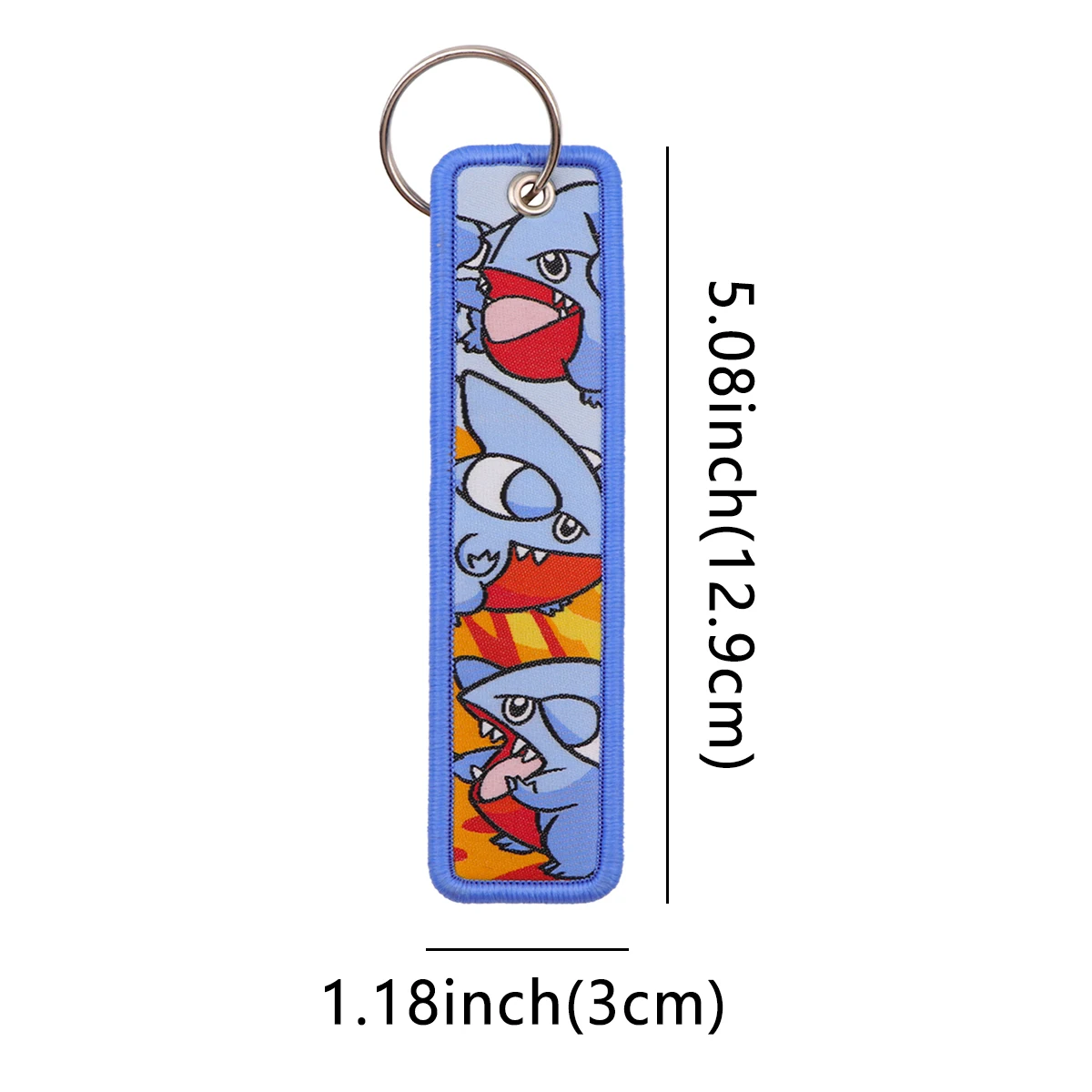 1pcs Anime Monsters Key Chain for Motorcycles Key Fobs Holder Men Women Embroidery Key Tags Key Ring Jewelry Accessories Gifts