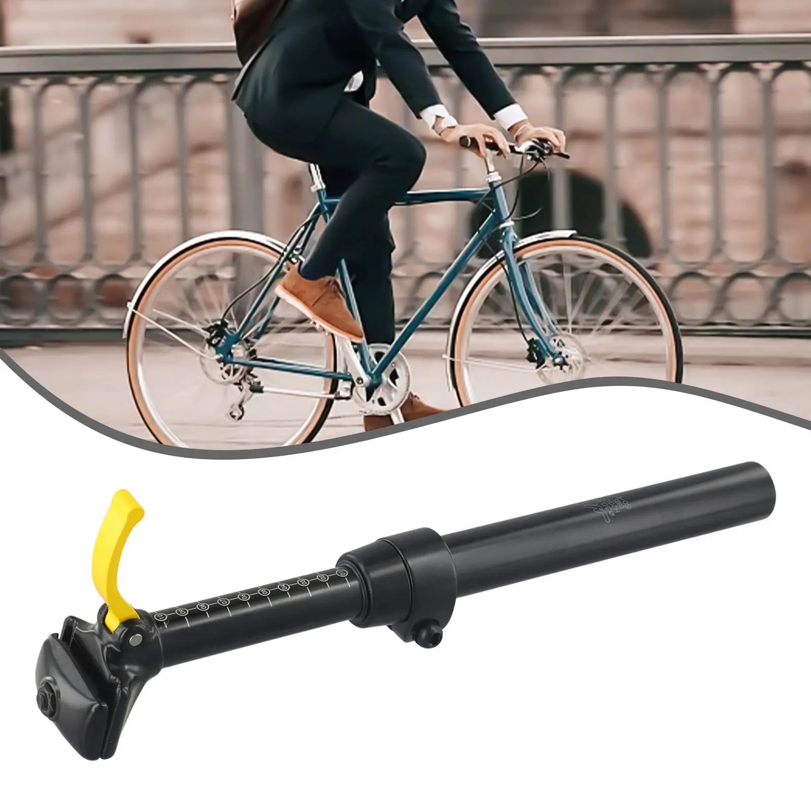 High Quality Seatposts Suspension Seatposts Suspension 33.9*375mm Aluminum Alloy Shock-absorbing Mountain Bike