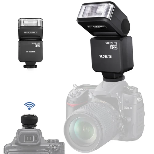 LINIM F32 Universal On-Camera Flash electrónico Speedlite GN32 gatillo inalámbrico para cámaras Canon Sony Nikon Olympus Pentax DSLR