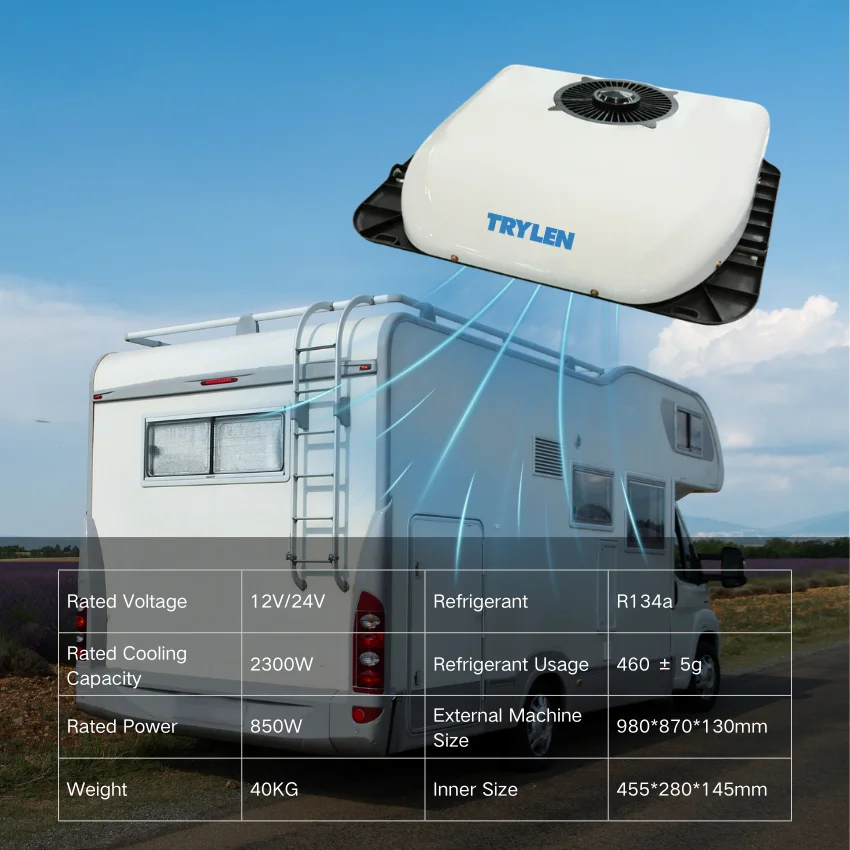 New OEM Aire Acondicionado Camion Truck 24V/12V All-in-One Parking Air Conditioner 2300W