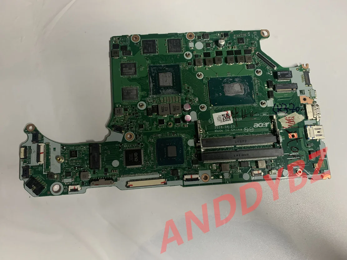 

Used DH5VF LA-F952P Main Board For Acer AN515-52 AN515 Laptop Motherboard HD630+GTX 1050 Ti SR3Z0 I5-8300H CPU Full Tested