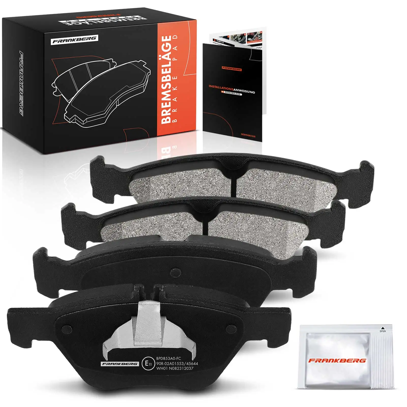 Frankberg 4x Remblokken Vooras Voor Mercedes-Benz E-Klasse T-Model W211 S211 2003-2009 0044200720 A0044200720