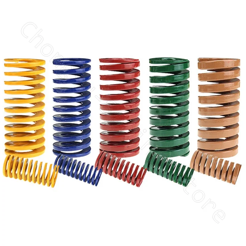 Compression Spring Small load Die Mold Springs Yellow Outer Diameter 8 10 12 14 16 18 20 22mm Length 20 25 30 35 40 45 - 175mm