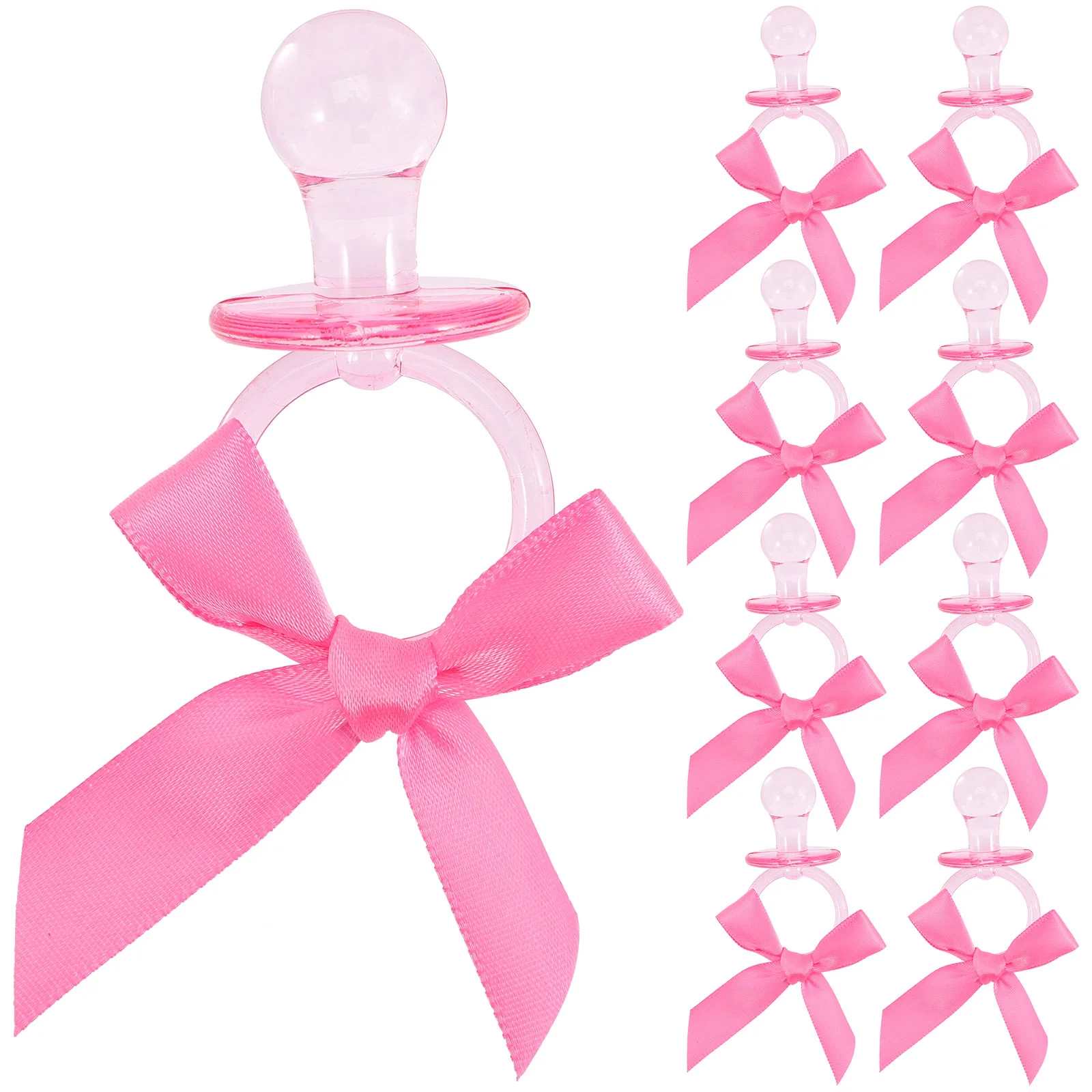 

20 Pcs Small Bows Baby Gender Party Favor Pacifier Charm Pacifiers Shower Decor