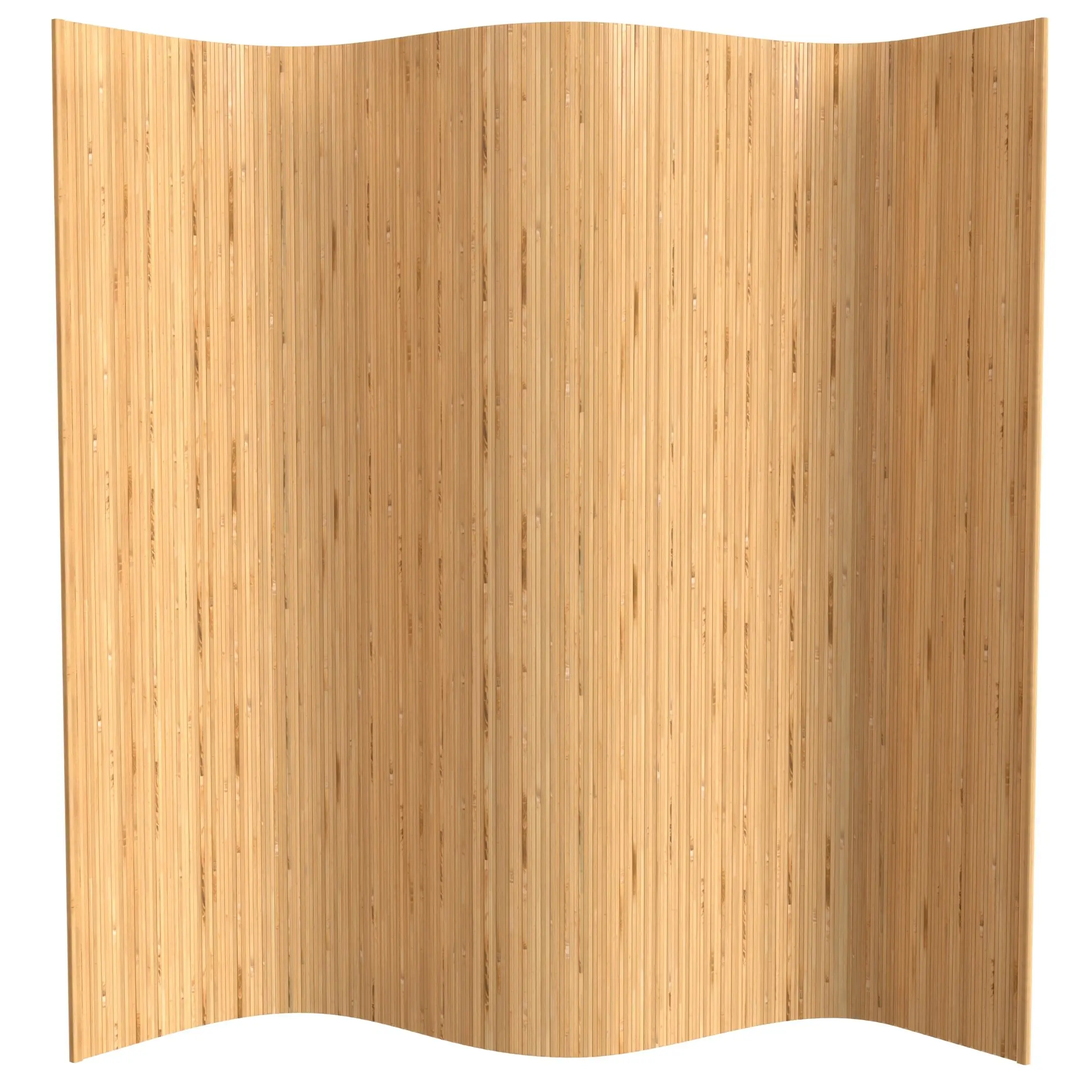 7 ft. Tall Reversible Bamboo Wave Sn - Burnt Bamboo