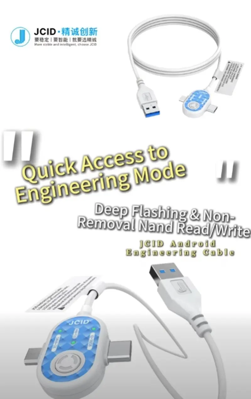 JCID DFU Cable Enables Automatic DFU Mode Without Buttons or Device Disassembly For iPhone 8–16 Pro Max For iPad For Macs