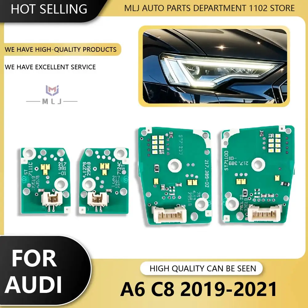 White DRL Boards For Audi A6 C8 2019 2020 2021 LED Headlight Daytime Running Turn Signal Module Light Source Chip Angel Eye