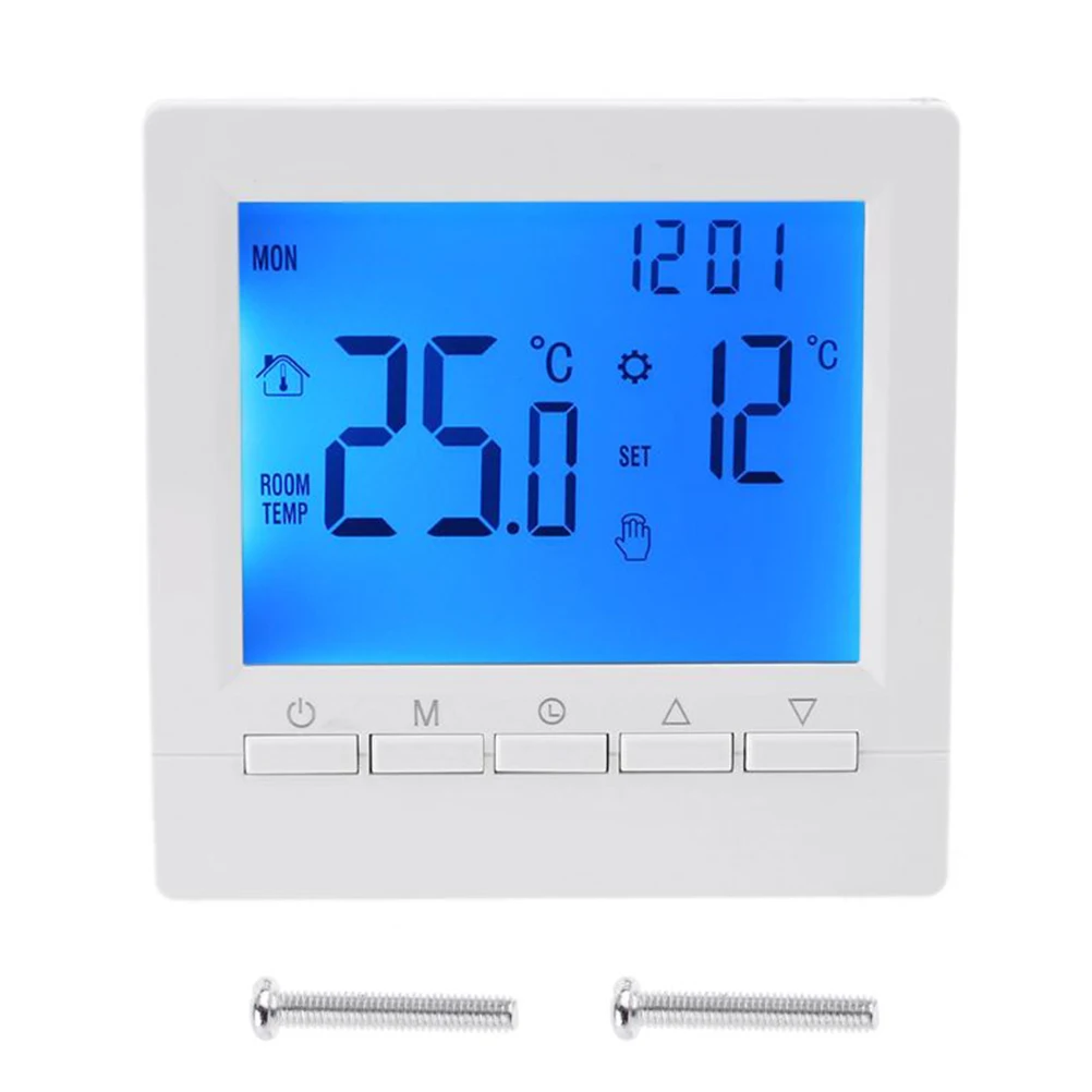

Electronic Digital Thermostat with LCD Display Wall Mounted Smart Thermostat Floor Heating Temperature Controller