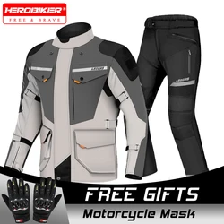 CircSCHY-Veste et Pantalon de Moto Imbibés, Résistants au Froid, Imperméables, Vêtements d'Armure de Protection d'Hiver pour Homme