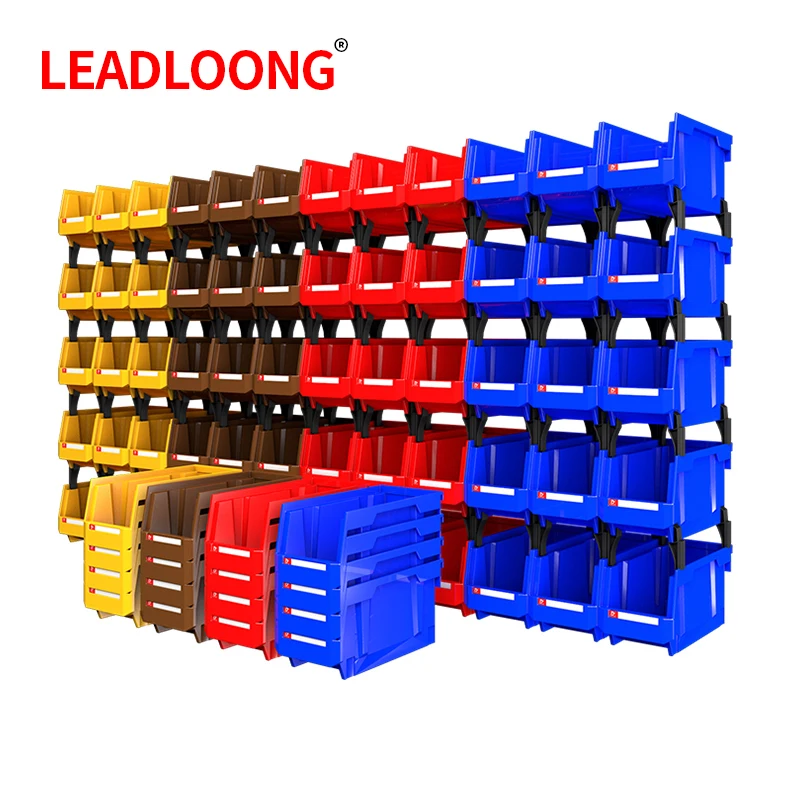 LEADLOONG V2 Part Bin 12pcs 8 x5x4in/20*13*11cm Sundries Tool Organizer Box Suitable For Office Desk And Car Accessories Storage