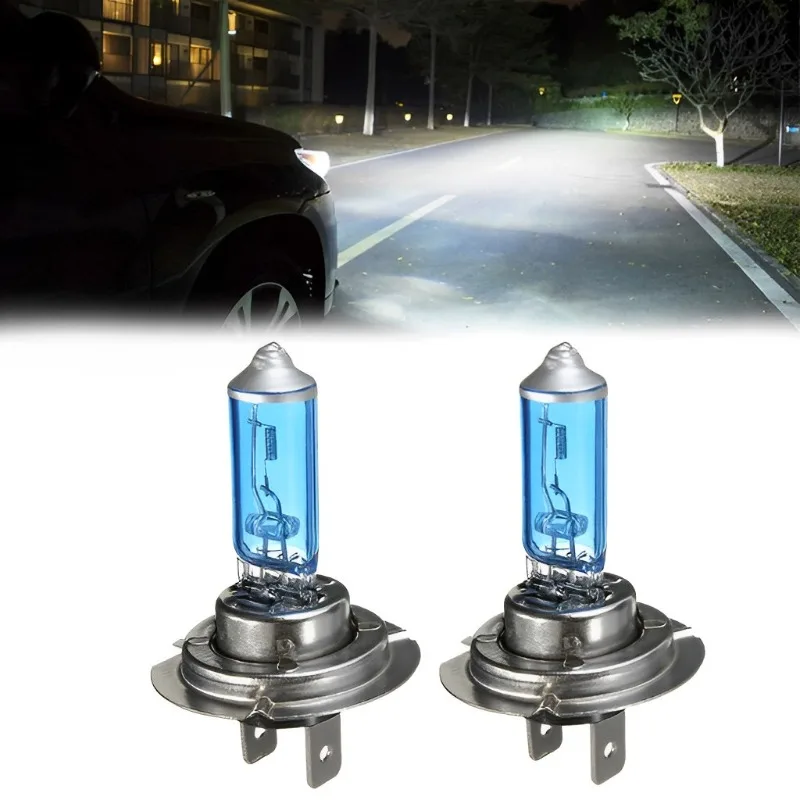 10pcs H4 100W 12V Super Bright White Fog Lights Halogen Bulb High Power Car Headlights Lamp Light Source parking Car Head Lamp