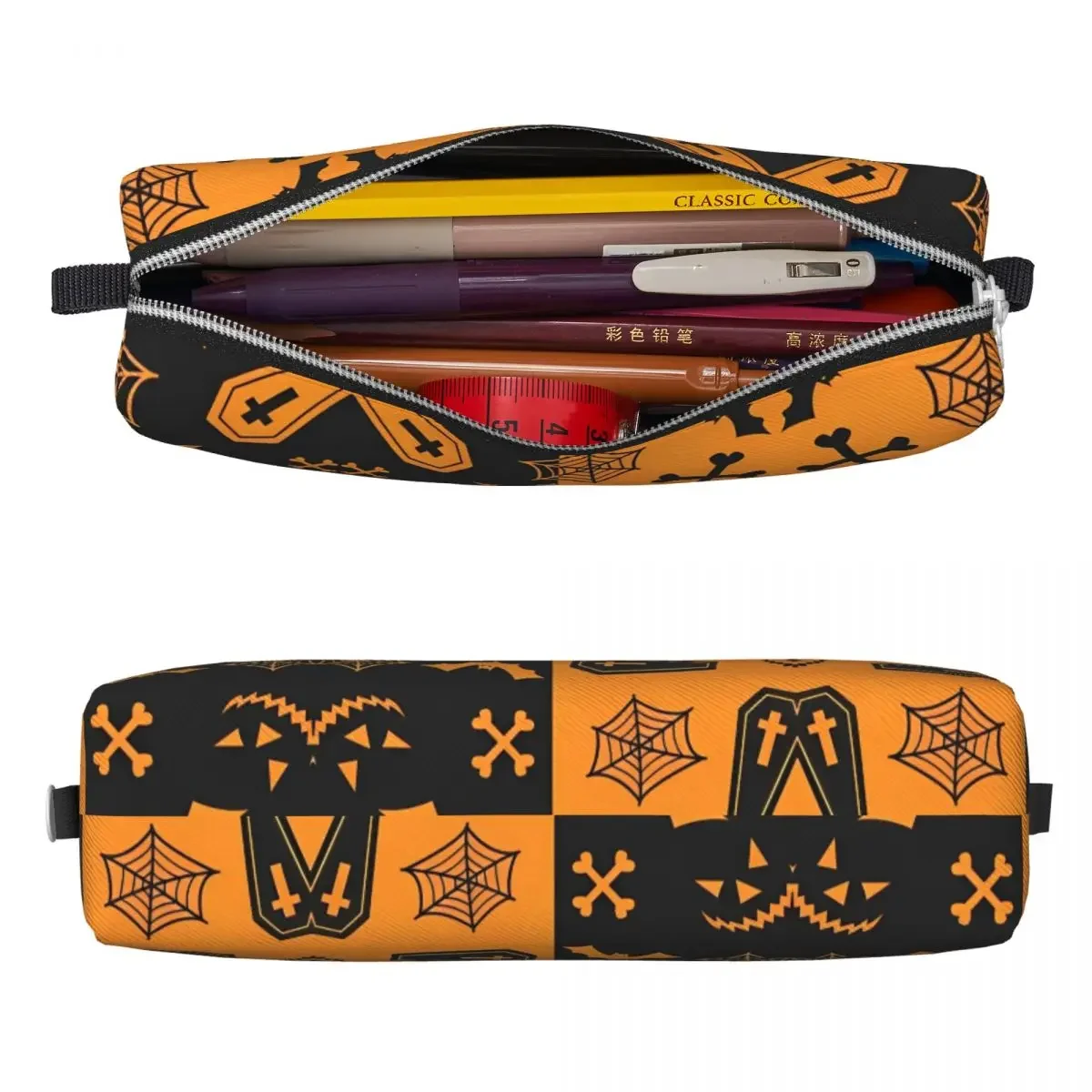 New Halloween Pumpkins Ghosts Pencil Case Trick Treat Kawaii Pencilcases Pen Box Kids Bags Students School Cosmetic Stationery