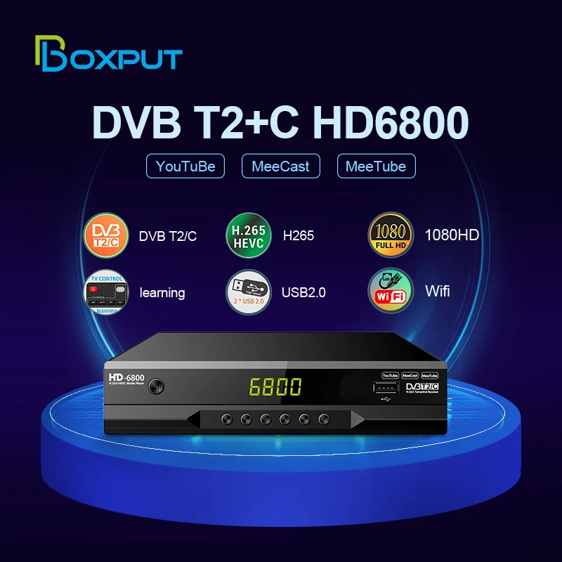 Go! DVB T2 C Digital TV Receiver Fully 1080P HD H.265/HEVC Decoder Set Top Box Support Youtube M3U AC3 Audio Decoder DVB-T2