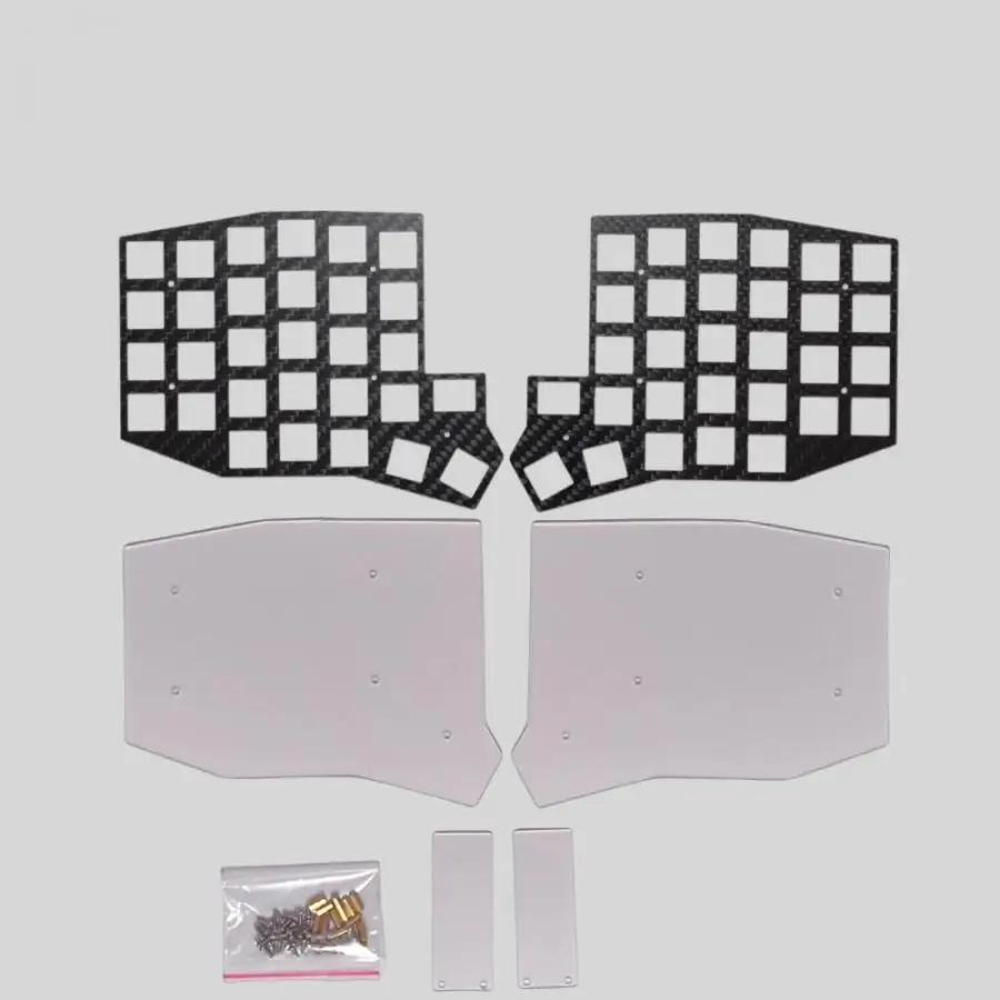 Sofle Rgb Split Keyboard Sandwich Case For Sofle Rgb MX Switch Keyboard FR4 Carbon Fiber Postioning Plate Acrylic Case Keyboard