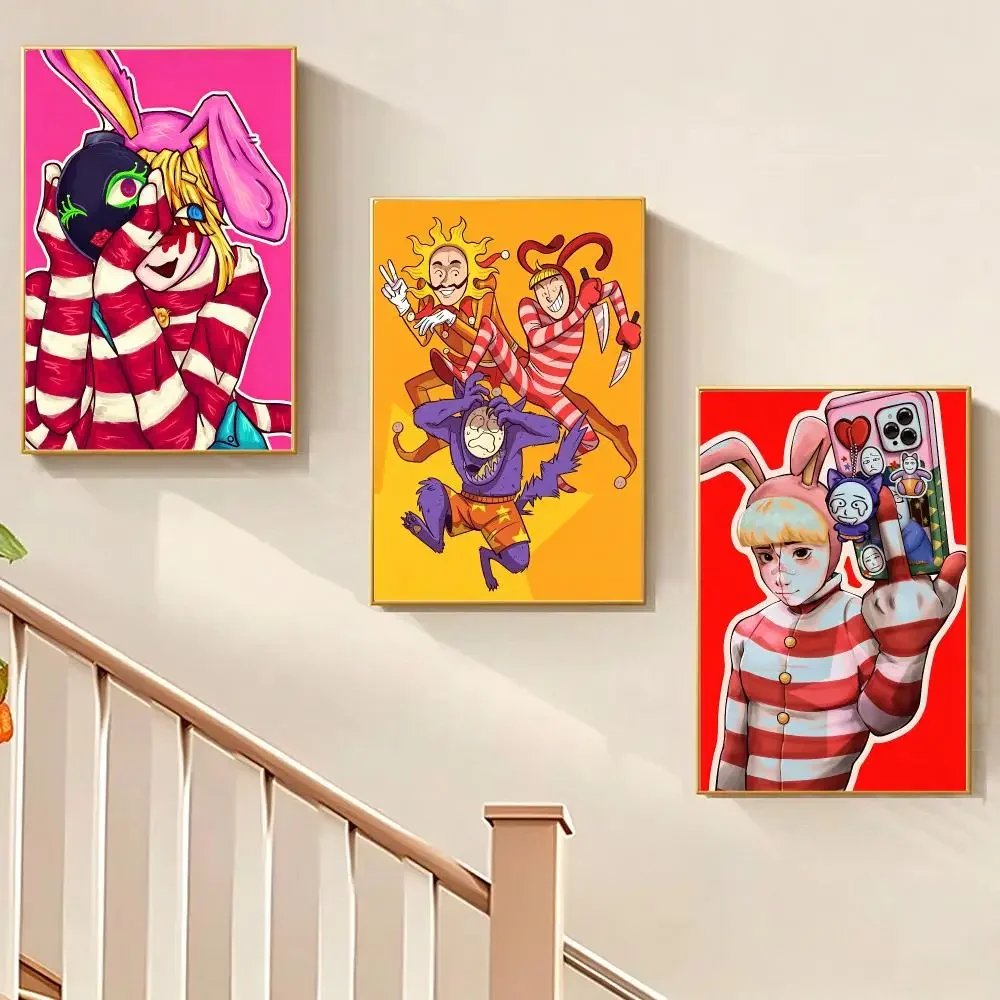Anime Modern Popee The Performer Poster HD Waterproof PP Wall Art, Self Adhesive Home Decor for Bedroom and Living Room