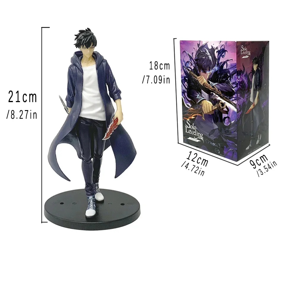 Figura de rey sombra de nivelación individual Sung Jinwoo Cheng Xiaoyu, modelo portátil, adorno de escritorio, modelo de colección de Anime, regalo