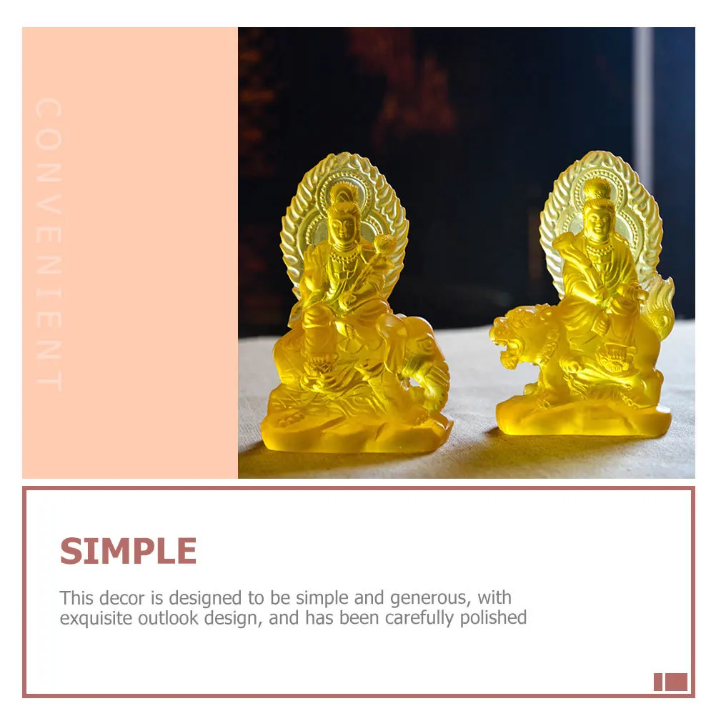 

Exquisite Resin Buddha Statue Kwan Yin Sculpture Home Decoration Room Desk Accessory Dark Blue Tinsel