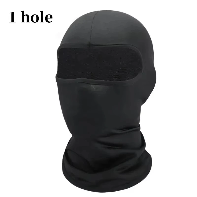 Black Full Face No Hole Cover Hat Women Men Cs Balaclava Cap Sun Uv Protection Bike Motorcycle Multi-Hole Ski Mask - view 6