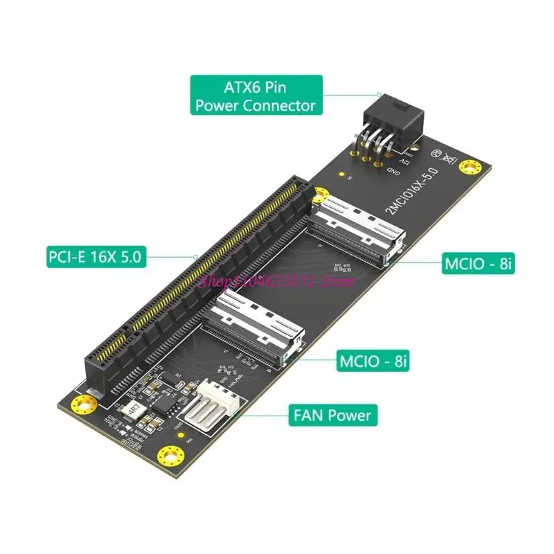 Double Port MICO to PCIe 5.0 Adapters Card With Enhances Bandwidth For Gaming And Professional Workstations 