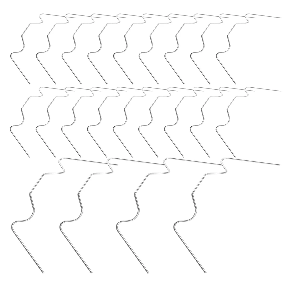 

100 Pcs Greenhouse Repair Kit Clamps Fixing W Wire Clips Glass Pane Steel Accessories W-wire Buckles