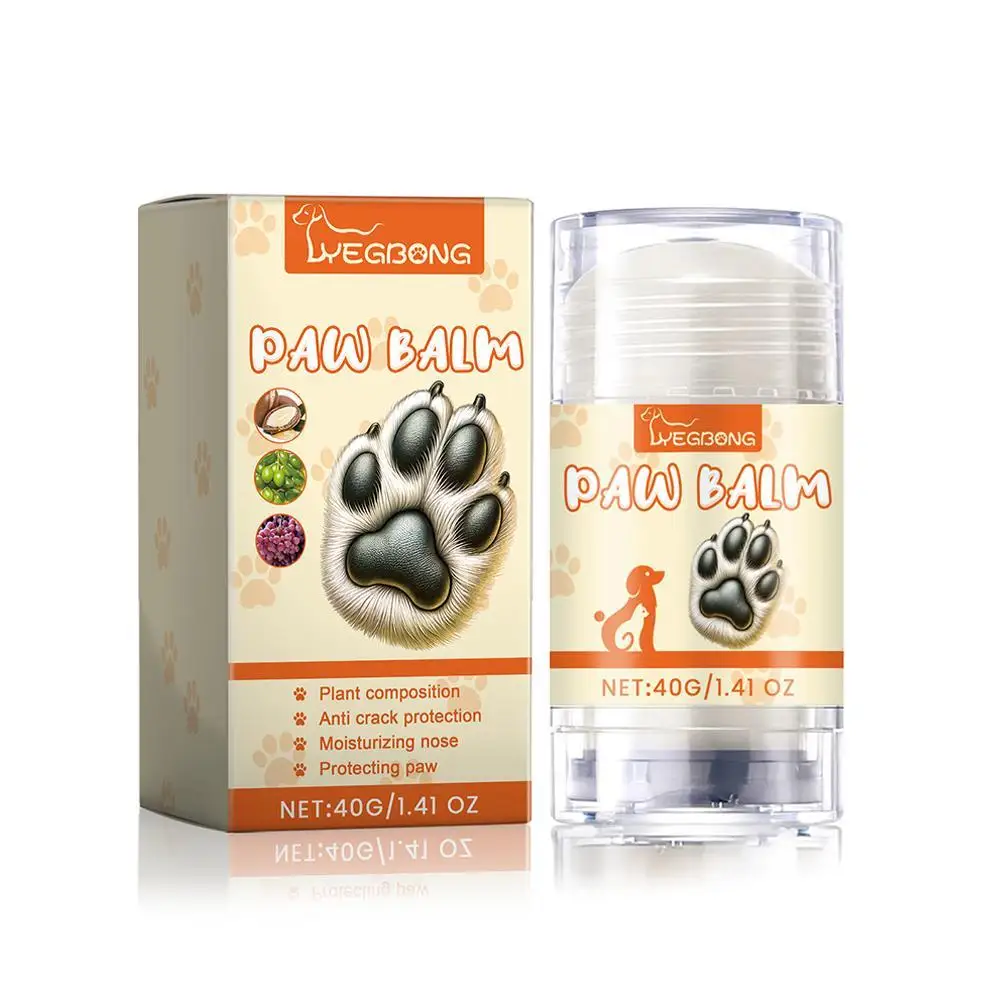 40g Pet Paw Protection Balm Dog Foot Moisturizer Household Pet Paw Balm Pet Cat Foot Care Cream Cleaning Supplies