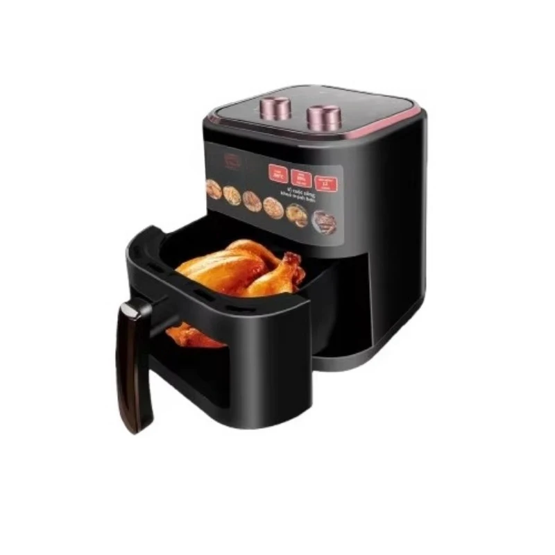 Large 8L multi-function countertop air fryer, 1350W, with easy-to-use manual knob controls and a convenient viewing window