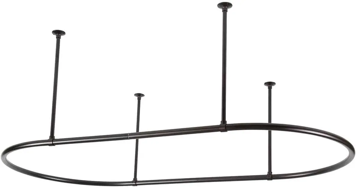 Clawfoot Tub Oval Shower Enclosure - 30 X 60 Inch