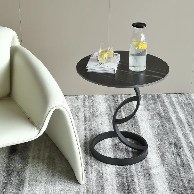 #Nordic Optional Rock Plate Color Round Coffee Table Attractive Table Cheap Side Table for Living Room