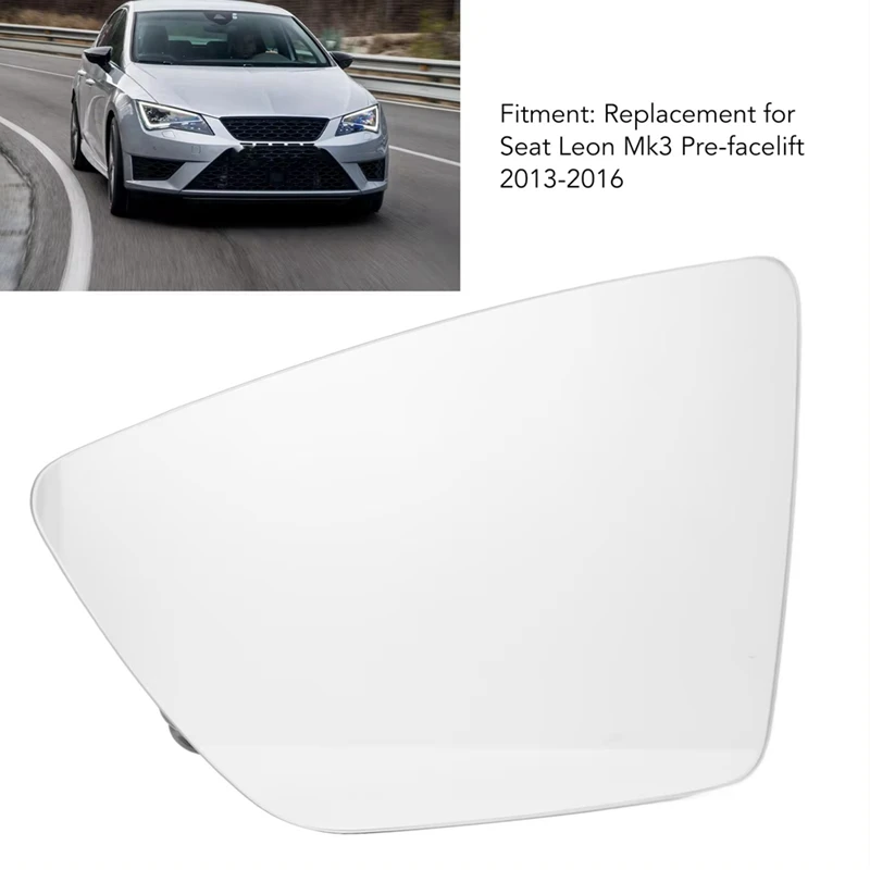 AU04 -Auto Left Right Heated Wing Rear Mirror Glass For SEAT Leon MK3 ST FR Cupra 2013-2018 KJ7 5F0857521A 5F0857522A