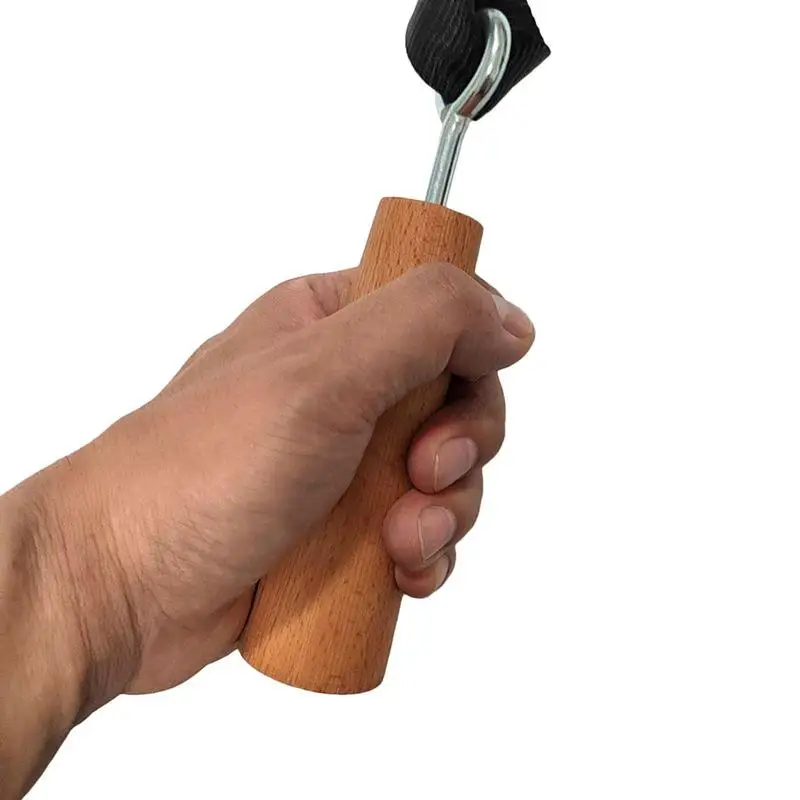 Wooden Handle Pull Up Ball Grip Finger Strengthener Exerciser Arm Muscle Strength Workout Rock Climbing Bouldering Training Tool
