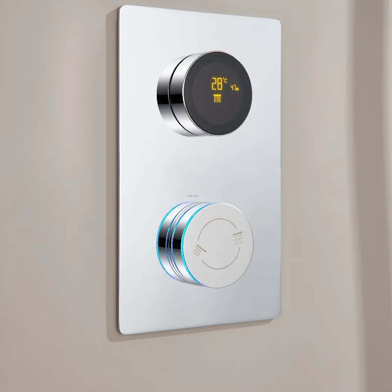Concealed WiFi APP Control Thermostatic Digital Bathroom Mixer Valve System