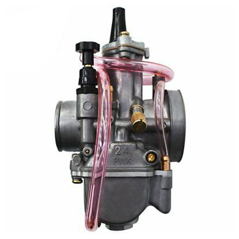 Motorcycle Carburetor PWK24mm Carburetor with Nozzle for 125 250CC OKO KOSO Keihin ATV Moped