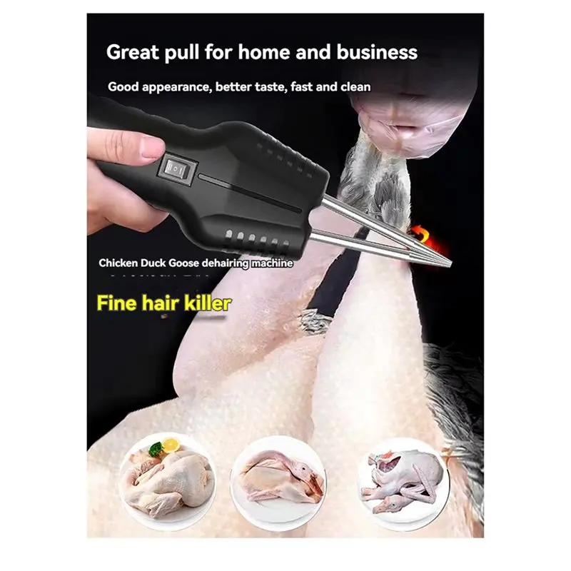 2X 750W Plucker Duck Feathers Electric De-Trimming Steak Killing Ducks Poultry Dehairing Machine US Plug