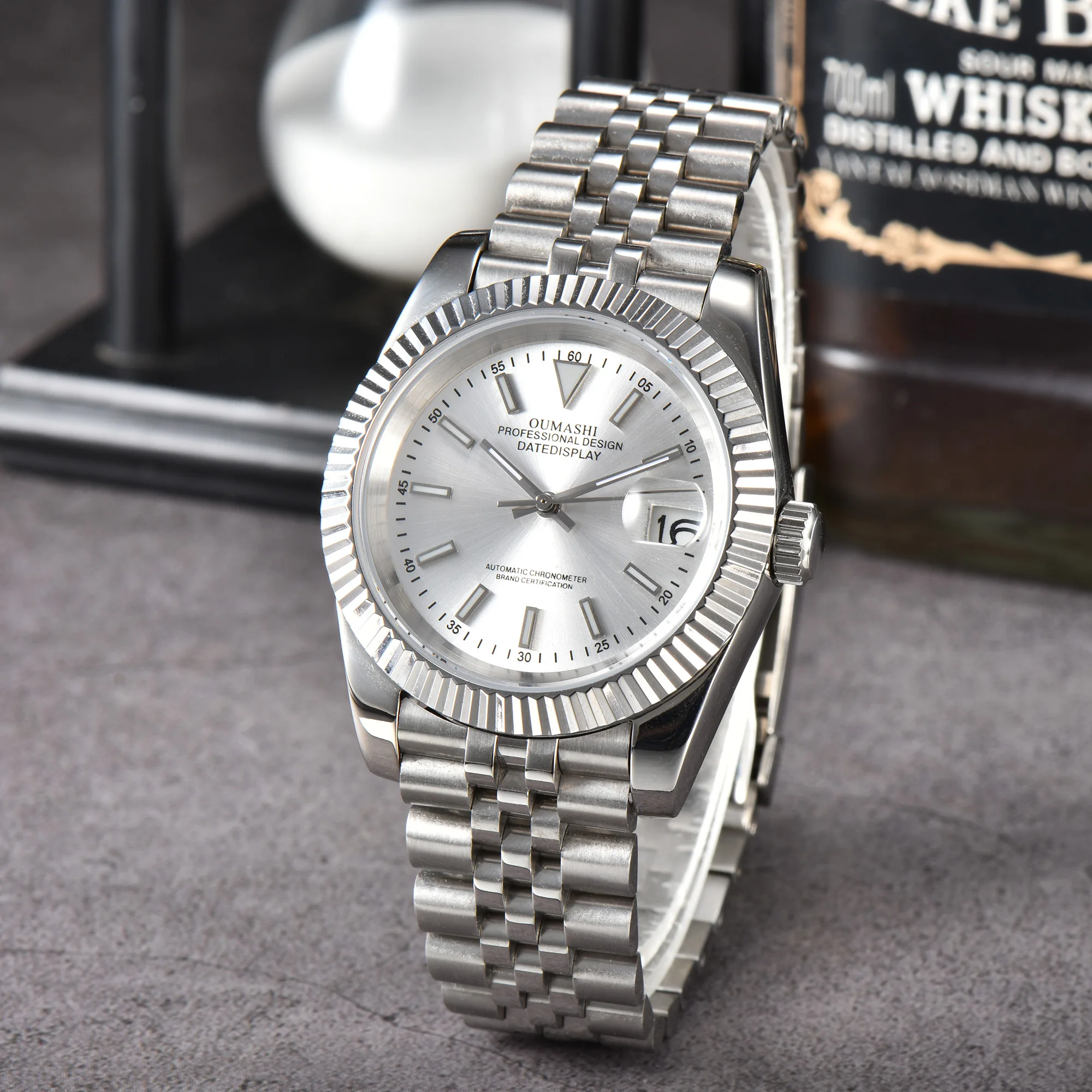 36/39mm Men's Watch Sapphire Glass Stainless Steel 10Bar Waterproof Case NH35 Movement NH35 Watch for Men DIY Logo Watch Custom