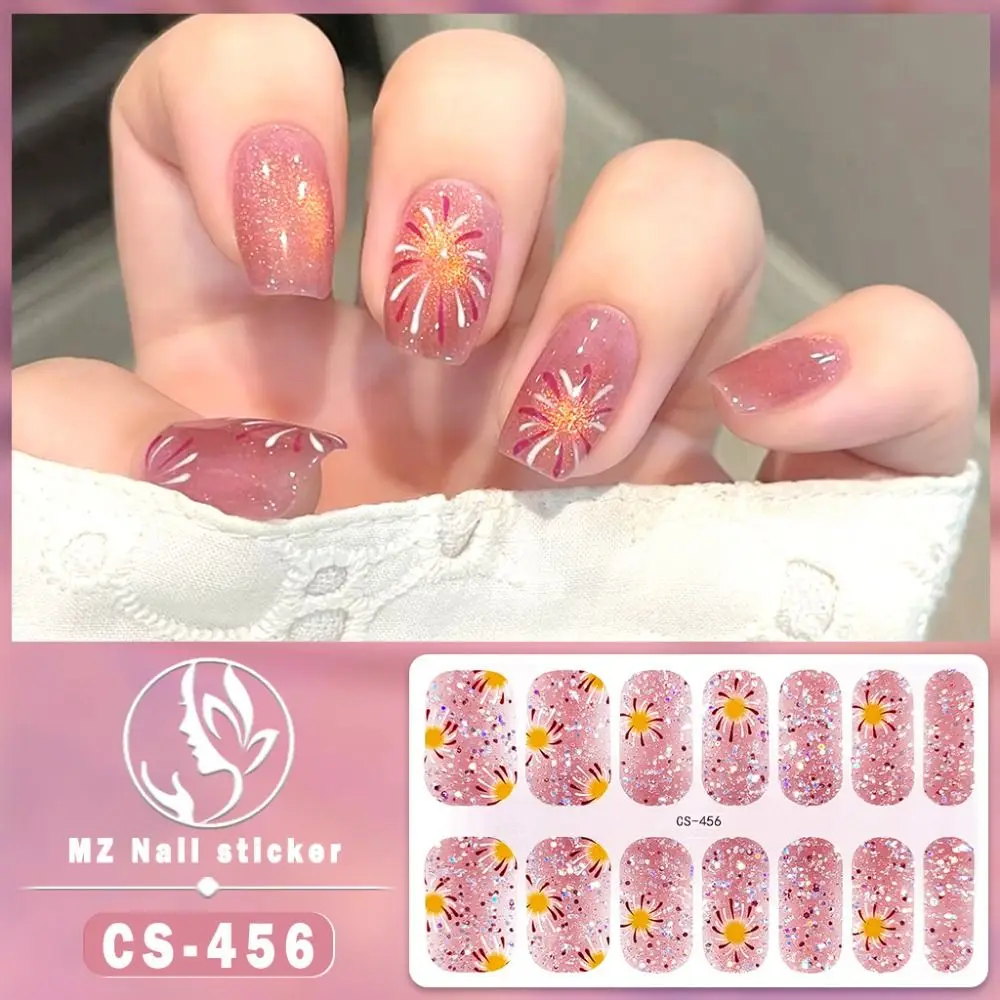 3D Fireworks Nail Stickers Waterproof Nails Polish Wraps New Year Nail Stickers No Damage to Nails Adhesive Nail Decals