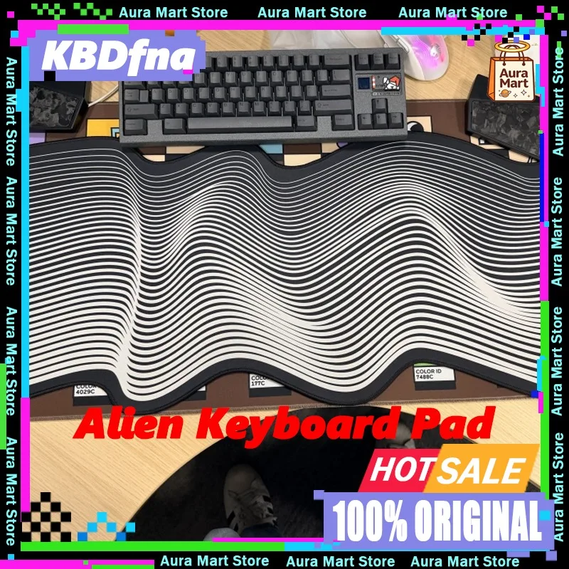 KBDfans Black Snail Alien Keyboard Table Pad Mouse Pad Smooth Fabric Customized Keyboards Table Pads Accessories