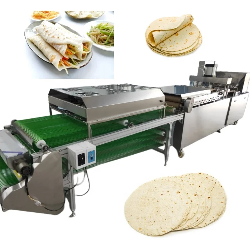 Flour Tortilla Maker Baking Oven Cooling Machine Pancake Chapati Roti Tortilla Making Machine