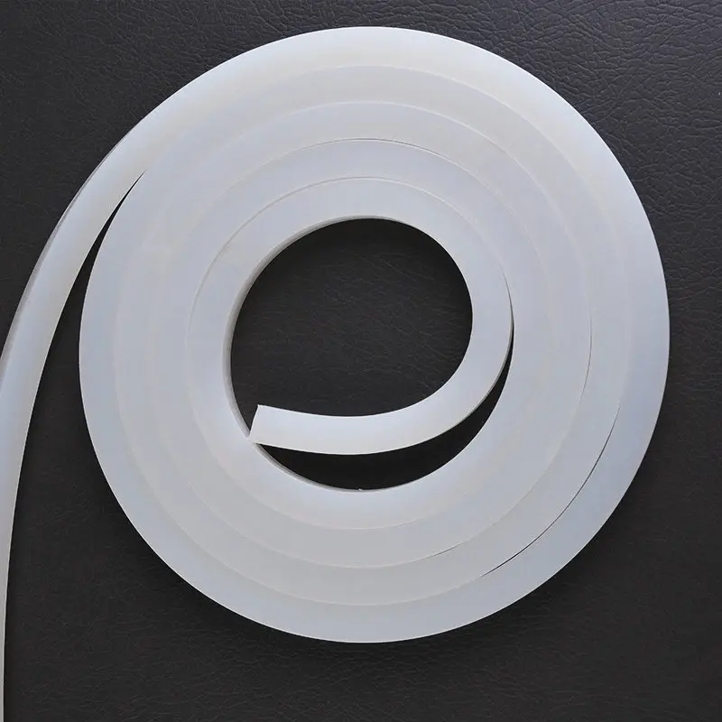 Picture 5: 1-10 Meters White Solid Silicone Rubber Sealing Strip High Temperature Resistant Wear-resistant  Thickness:0.5~100mm Width2~10mm