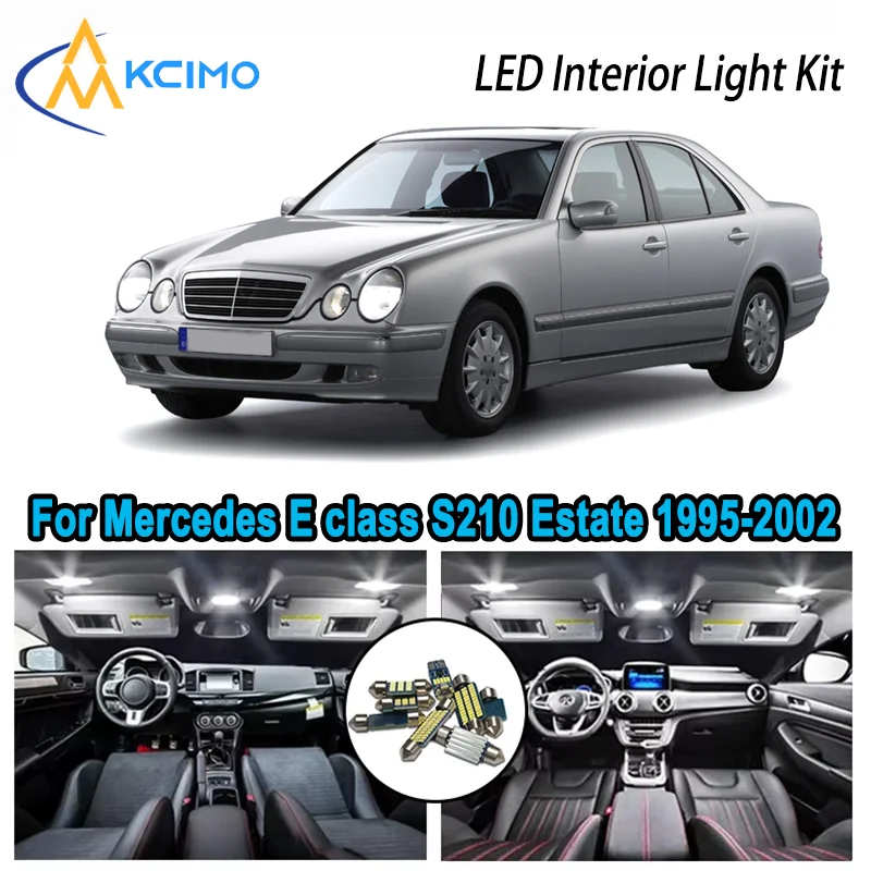 

High-Quality LED Interior Kit for Mercedes E class S210 Estate 1995-2002 1996 Premium Error-Free Dome Map Trunk Automotive Lamps