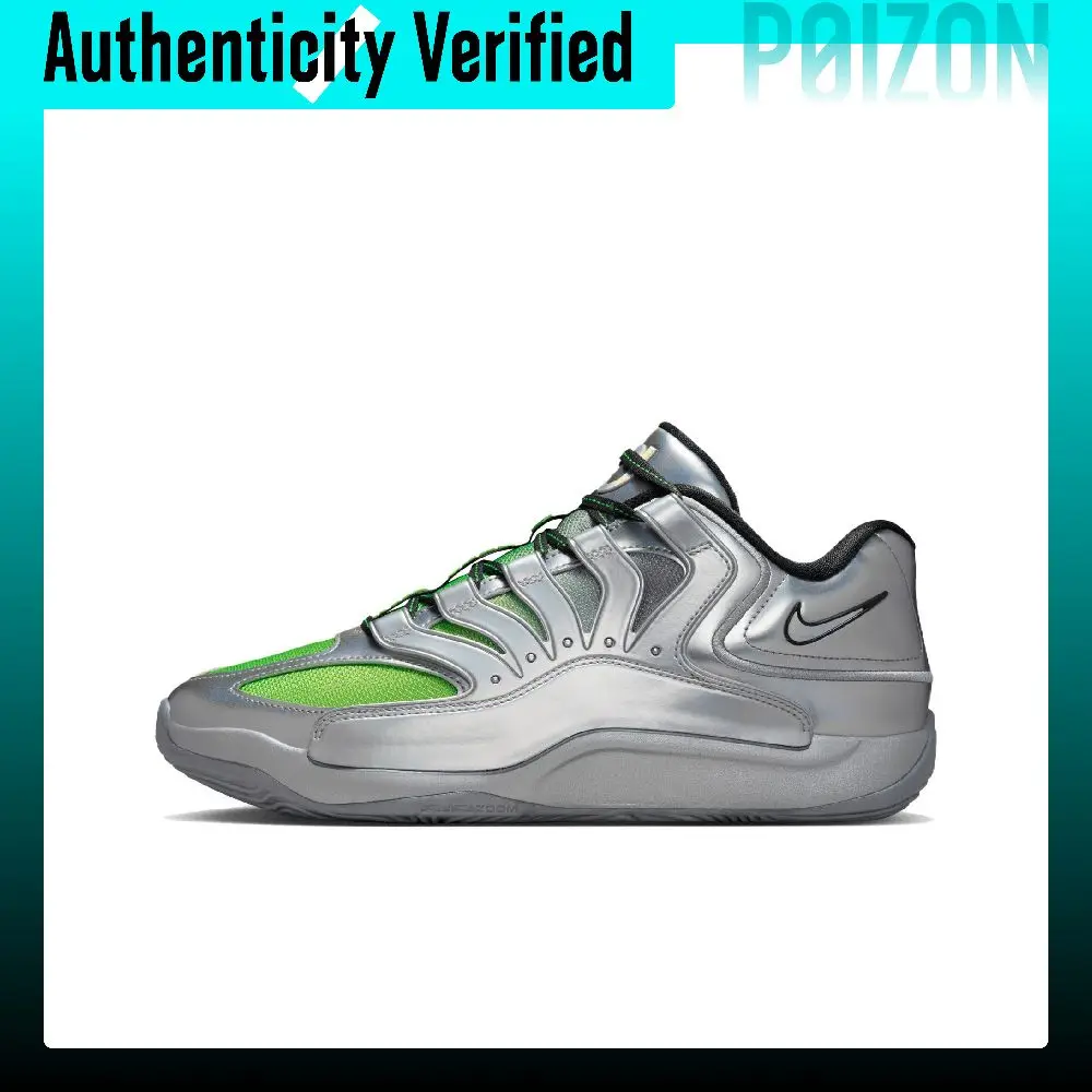 Nike KD 18 Slip Resistant Abrasion Resistant Low top Basketball Shoes Men's Silver Gray IF2518-001