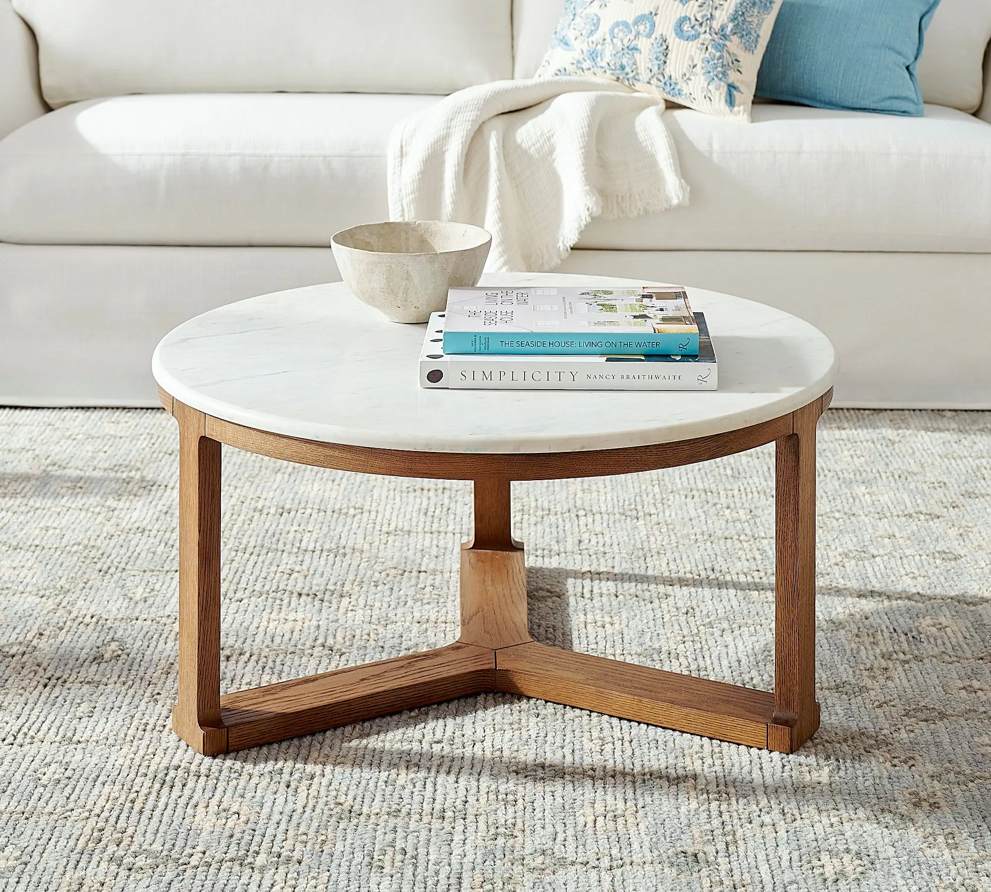 ^Modern Organic-Style Natural Finish Wooden Coffee Table Panel Wood Living Room Furniture with Earth-Inspired Interior Themes