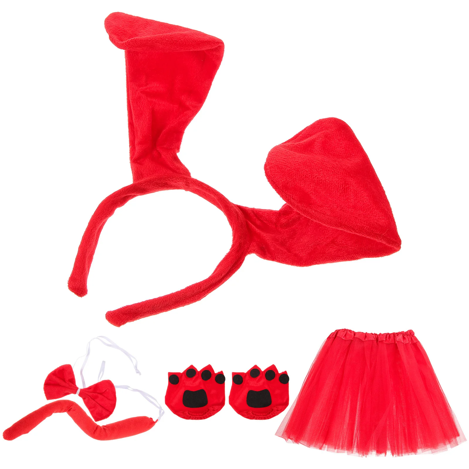 1세트 내구성 있는 강아지 코스프레 의상 강아지 머리띠 귀여운 동물 액세서리 파티 공연 유치원 성인용