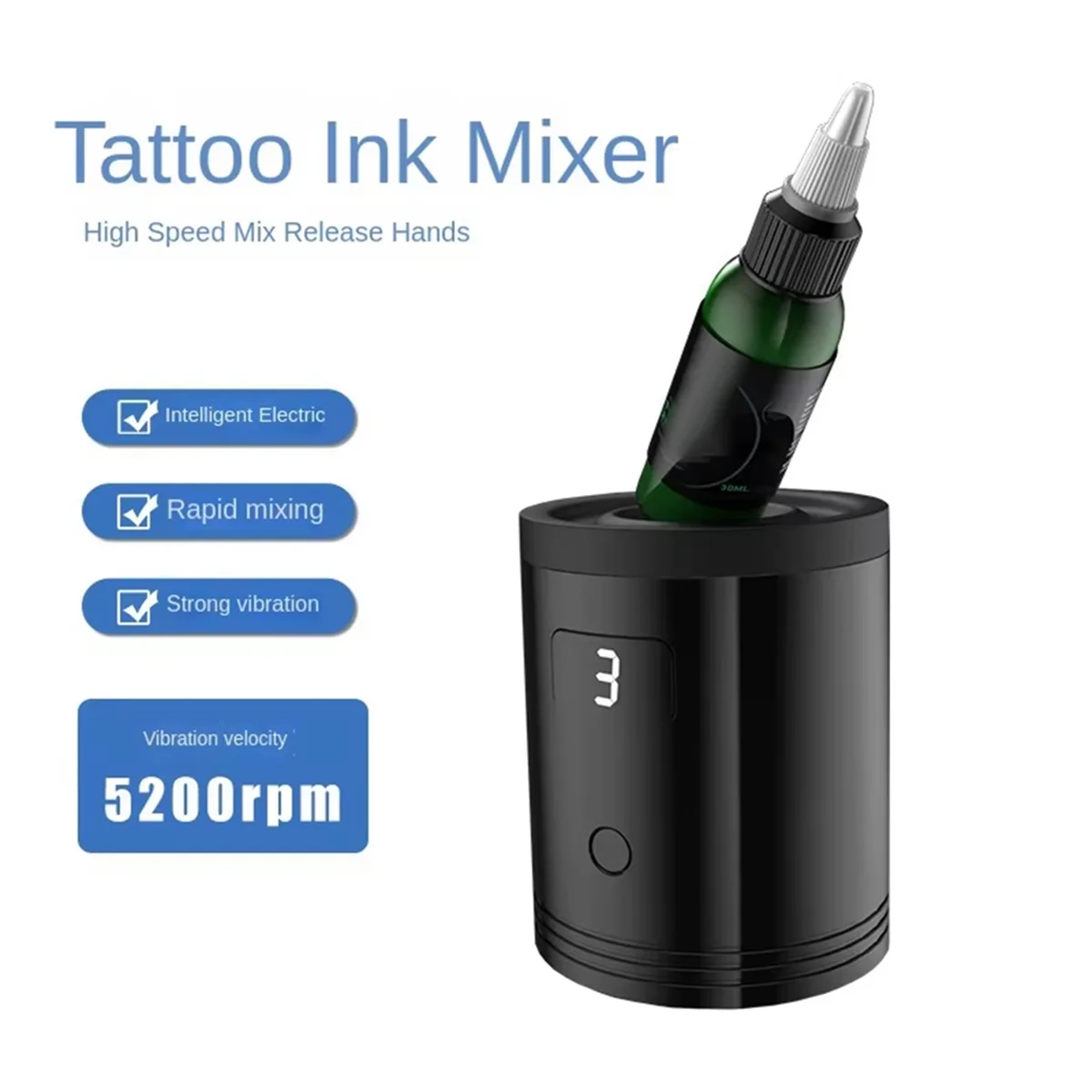 ABST NEW Tattoo Paint Mixer Automatic Color Mixer Bottle Shaking Tattoo Ink Mixer for Makeup Eyebrow Color Ink Acrylic Paints
