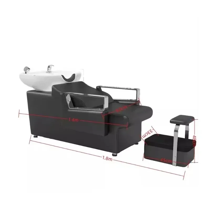 Unique Ergonomic Shampoo Bed Massage Nordic Delicacy Luxury Shampoo Recliner Modern Fashion Cadeira De Barbearia Salon Furniture