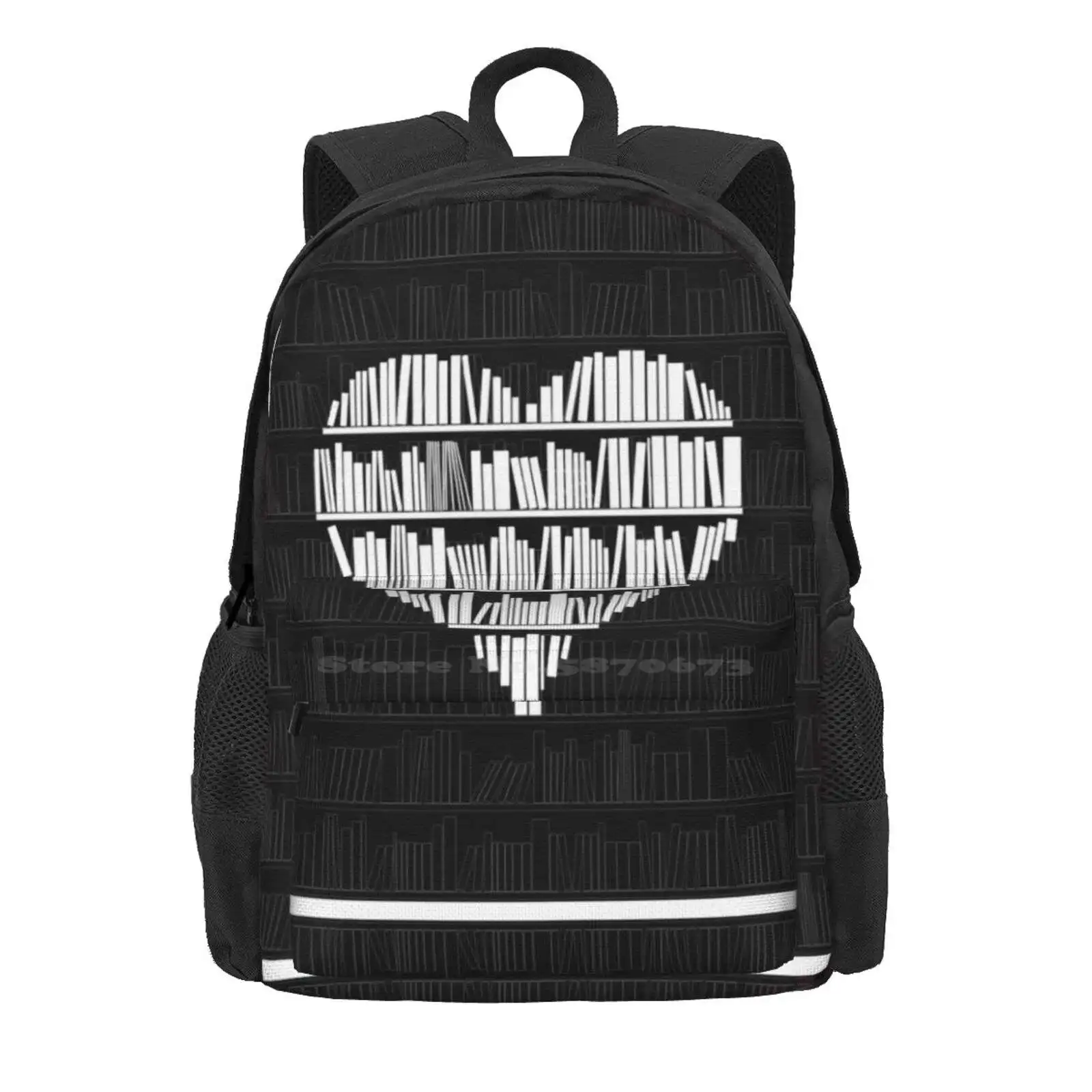 Book Lover Hot Sale Schoolbag Backpack Fashion Bags Books Reading Lover Heart Bookish Nerd Geek Bookworm Reader Librarian