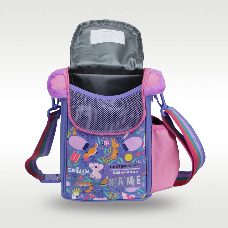 Australia Smiggle Original Lunch Bag Girls Kids Crossbody Bag Purple Koala Cute Waterproof Bento Bag Shoulder Bags Fruit 9 Inch