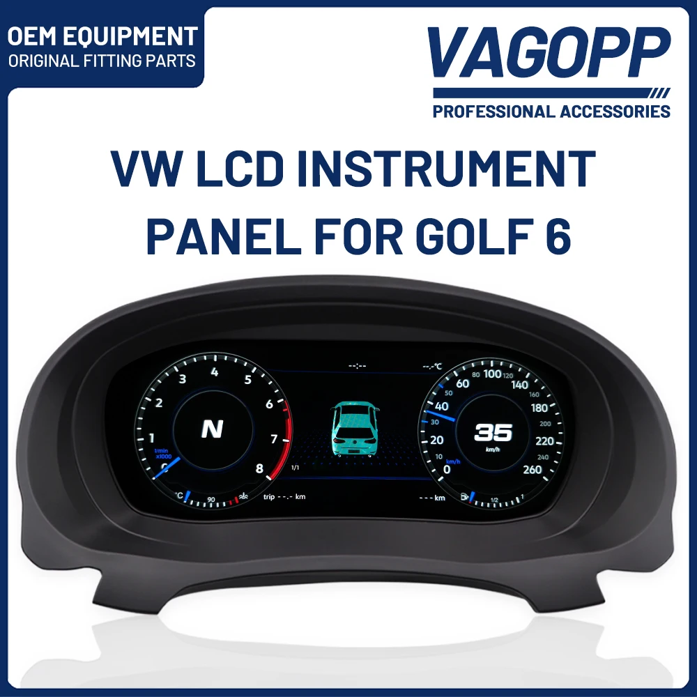 Multi-Media LCD Screen Digital Instrument Panel For Volkswagen VW Golf 6 Screen Dashboard Digital Cluster 