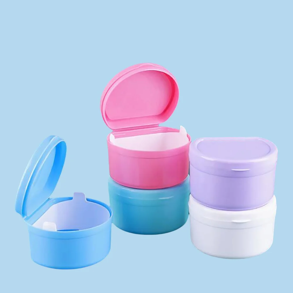 

Dental Oral Denture Bath Box False Teeth Cleaning with Hanging Net Container False Teeth Bath Case Dentistry Storage Boxs